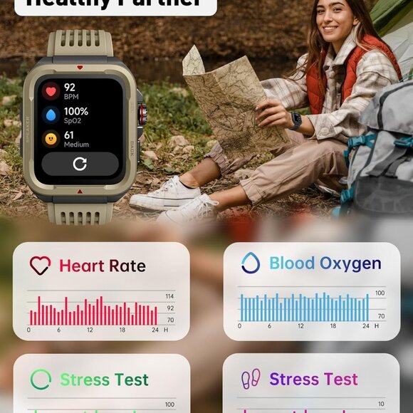 Smart Watch for Men Women Answer/Make Call, Alexa Built in, 1.8" Fitness Tracker - Picture 4 of 9